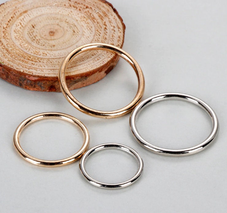 Metal O-Rings - Welded Metal Loops – Round Formed Rings – Gold